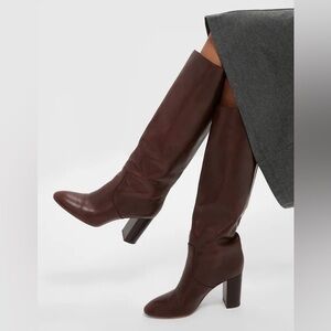 Loeffler randall Goldy brown tall boots size 7